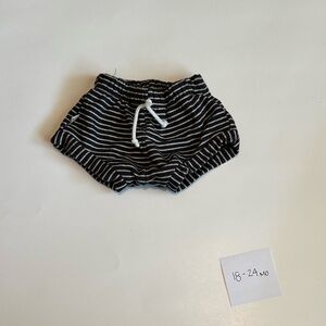 Striped Black and White Baby Shorts